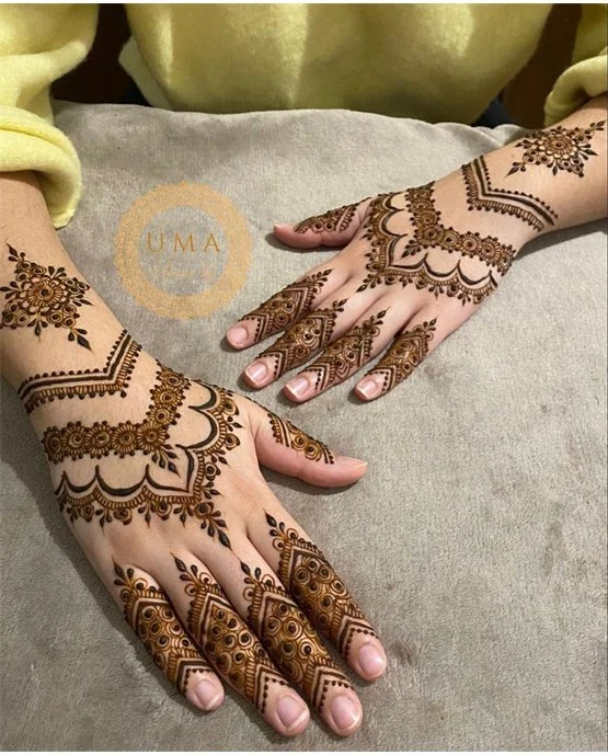 Hatch Inspired Ethnic Back Hand Mehndi Design